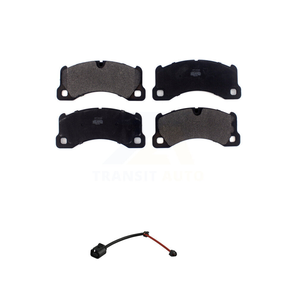 Positive Plus Front Semi-Metallic Disc Brake Pads & Wear Sensor Kit For 2020 Porsche Cayenne Turbo S E-Hybrid Coupe with 4.0L With Cast Iron 390mm Diameter Rotor KPW-101785