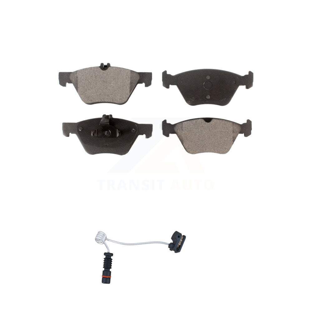 Positive Plus Front Semi-Metallic Disc Brake Pads And Wear Sensors Kit For 2004 Chrysler Crossfire KPW-101790