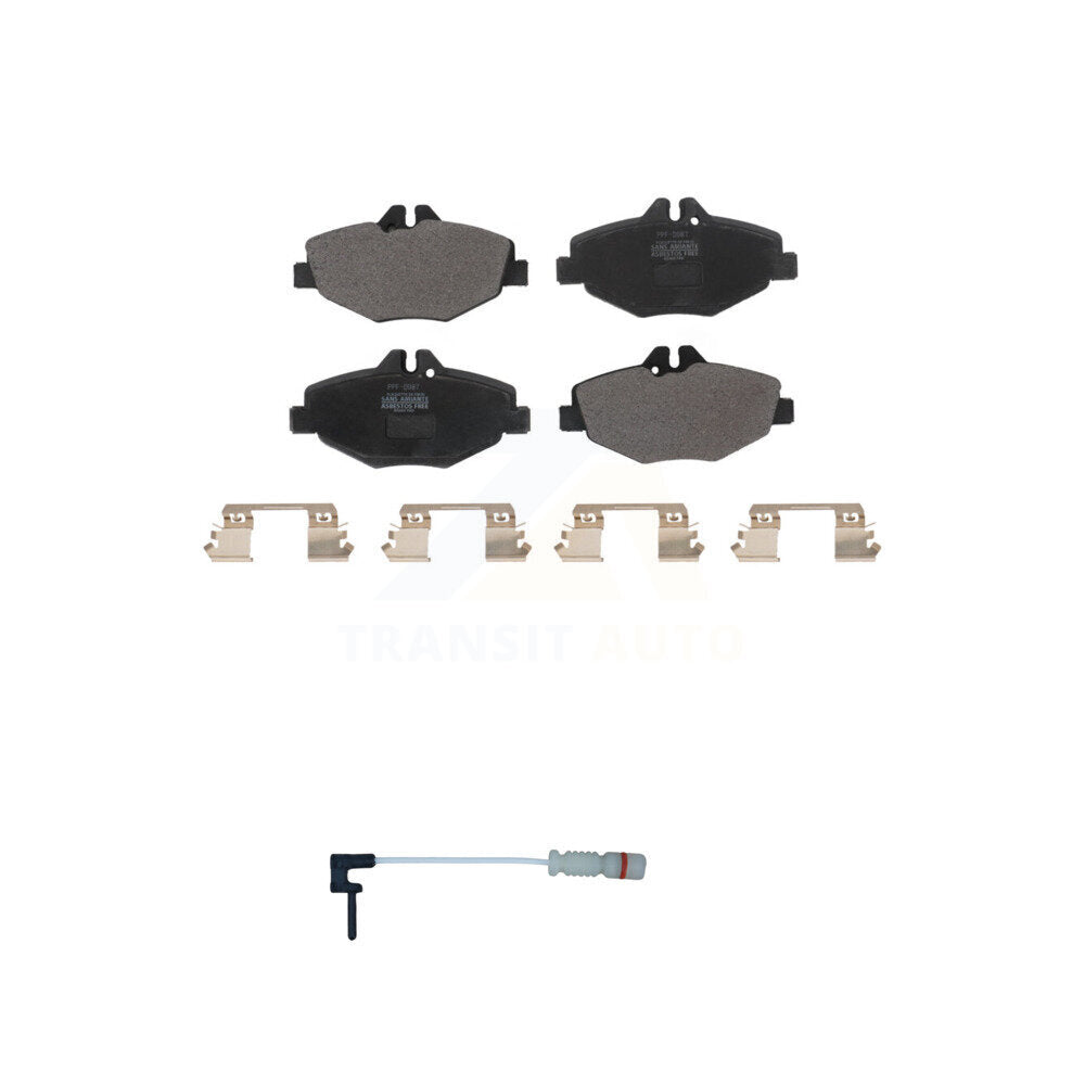 Positive Plus Front Semi-Metallic Disc Brake Pads And Wear Sensors Kit For 2003 Mercedes-Benz E320 Sedan KPW-101793