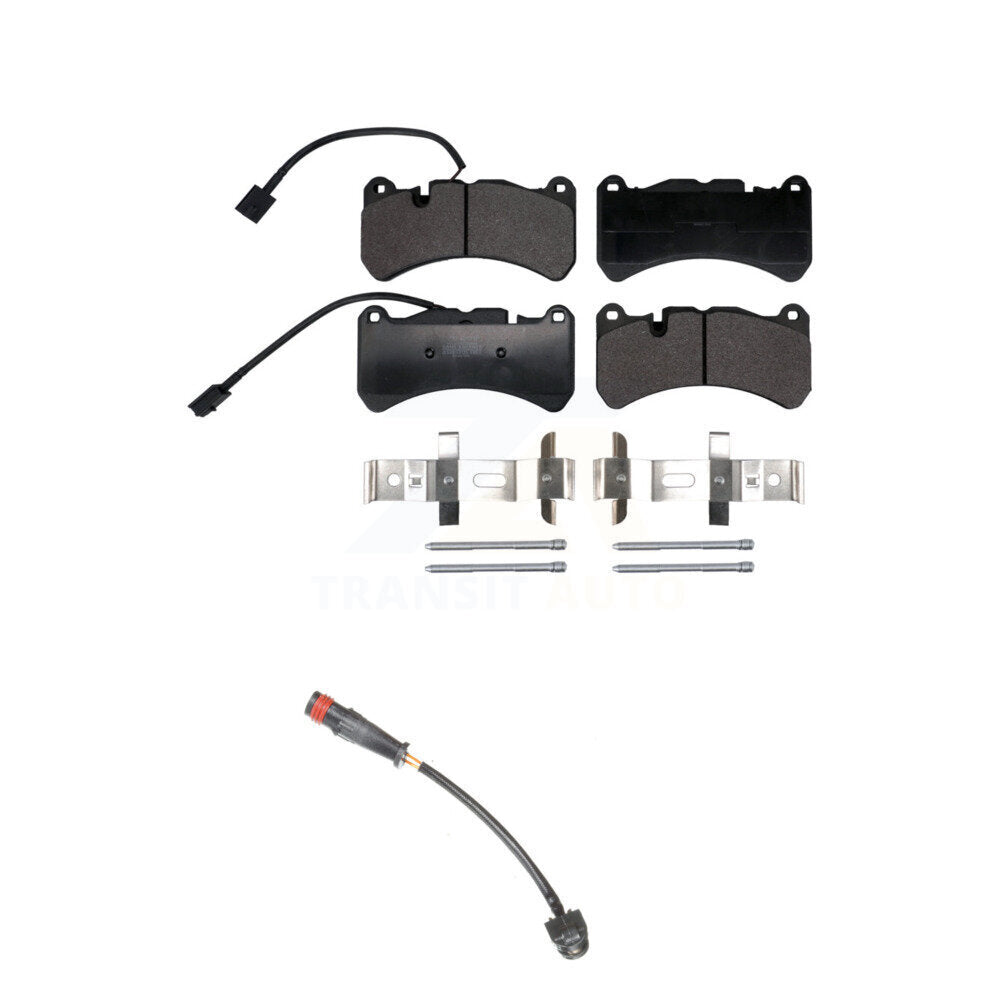 Positive Plus Front Semi-Metallic Disc Brake Pads And Extra Wear Sensors Kit For 2005-2006 2009-2011 Mercedes-Benz SLK55 AMG 5.5L With Sport Package KPW-101794