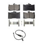 Positive Plus Front Semi-Metallic Disc Brake Pads And Wear Sensors Kit For 2016-2020 Lexus GS350 AWD with 3.5L 380mm Brembo 6 Piston Calipers KPW-101803
