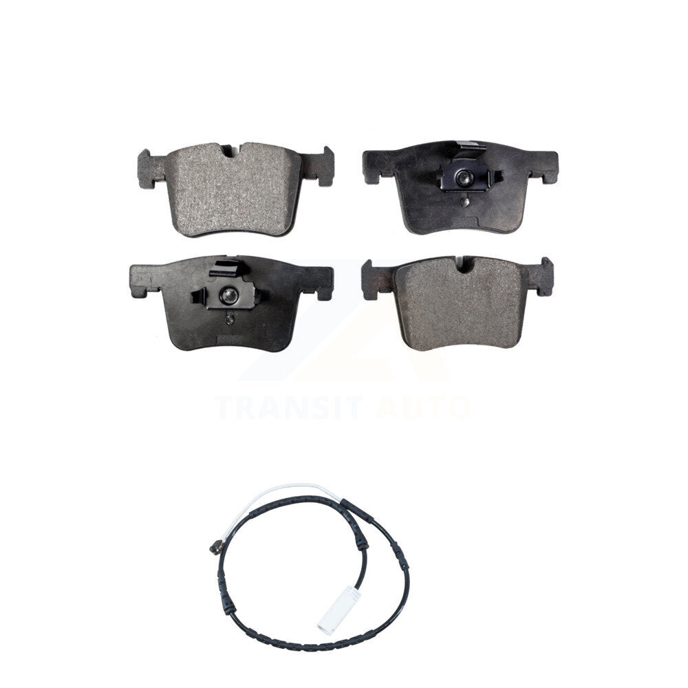 Positive Plus Front Semi-Metallic Disc Brake Pads And Wear Sensors Kit For 2013 BMW 328i xDrive Sedan with 3.0L With 312mm Diameter Rotor KPW-101807