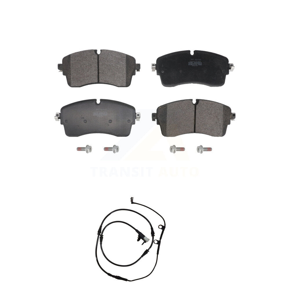 Positive Plus Front Semi-Metallic Disc Brake Pads And Wear Sensors Kit For 2018 Land Rover Range SV Autobiography Dynamic with 5.0L With 350mm Diameter Rotor KPW-101817