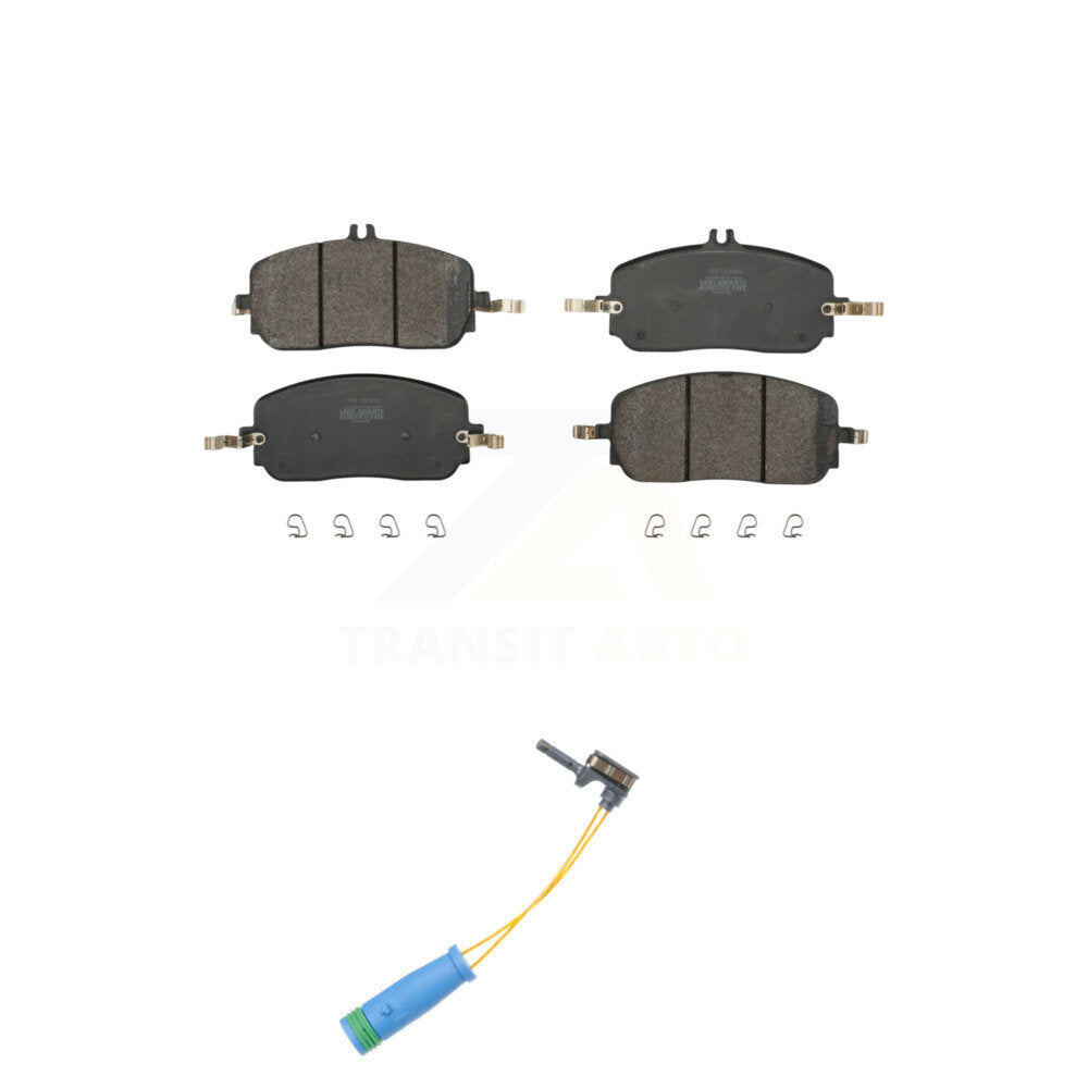 Positive Plus Front Semi-Metallic Disc Brake Pads And Wear Sensors Kit For Mercedes-Benz GLC300 C300 Without Sport Package With 330mm Diameter Rotor KPW-101823