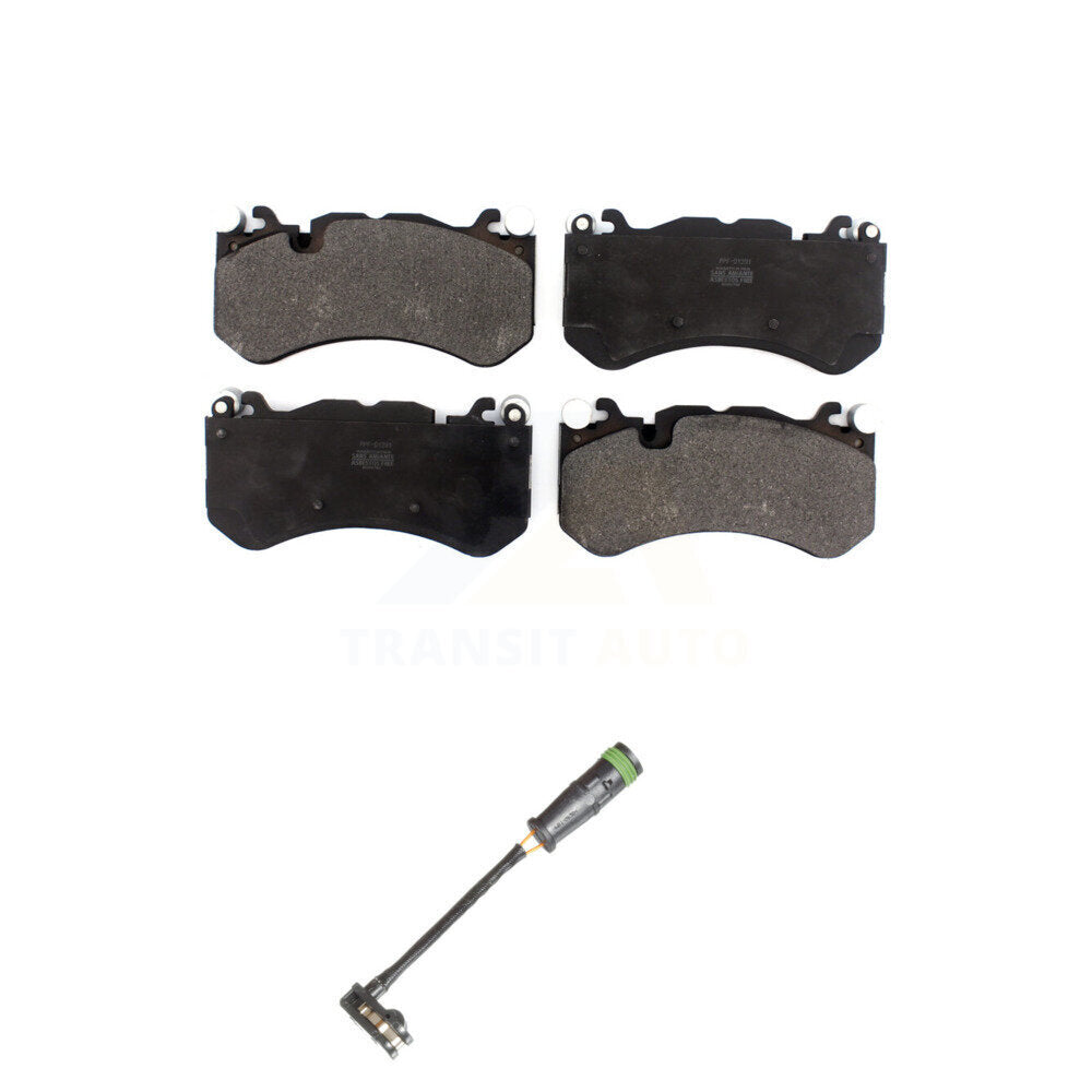 Positive Plus Front Semi-Metallic Disc Brake Pads And Wear Sensors Kit For 2019 Mercedes-Benz GLE43 AMG 3.0L With Cast Iron KPW-101824