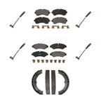 Positive Plus Front Rear Semi-Metallic Disc Brake Pads And Wear Sensors Kit (7Pc) For 2020 Mercedes-Benz Sprinter 1500 2.0L With Manual Parking KPW-101840