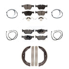 Positive Plus Front Rear Semi-Metallic Disc Brake Pads And Wear Sensors Kit (7Pc) For 2012 BMW X1 xDrive28i KPW-101848