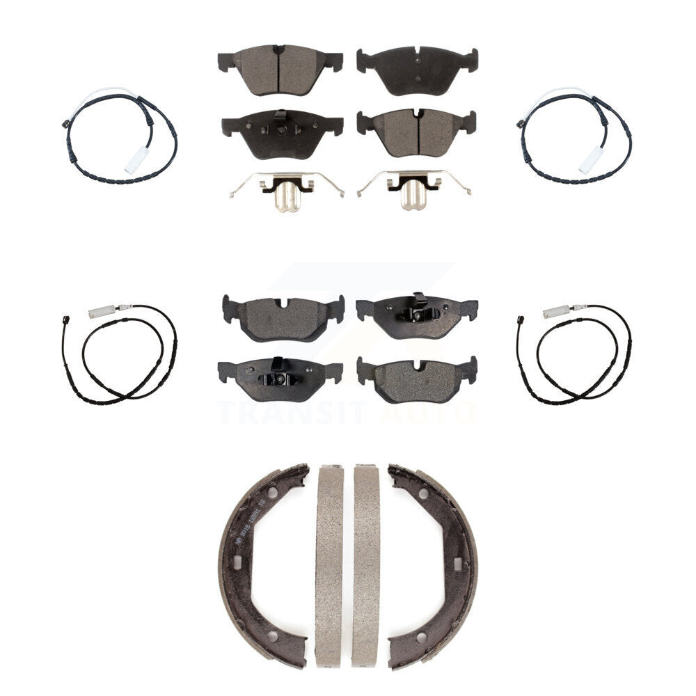 Positive Plus Front Rear Semi-Metallic Disc Brake Pads And Wear Sensors Kit (7Pc) For 2012 BMW X1 xDrive28i KPW-101848