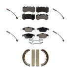 Positive Plus Front Rear Semi-Metallic Disc Brake Pads And Wear Sensors Kit (7Pc) For 2011 Mercedes-Benz C63 AMG 6.3L KPW-101850