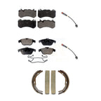 Positive Plus Front Rear Semi-Metallic Disc Brake Pads And Wear Sensors Kit (5Pc) For 2011 Mercedes-Benz C63 AMG 6.3L KPW-101854
