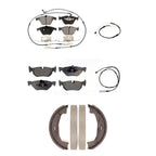 Positive Plus Front Rear Semi-Metallic Disc Brake Pads And Extra Wear Sensors Kit (5Pc) For BMW 323i 328i KPW-101857