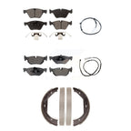 Positive Plus Front Rear Semi-Metallic Disc Brake Pads And Wear Sensors Kit (5Pc) For 2012 BMW X1 xDrive28i KPW-101865