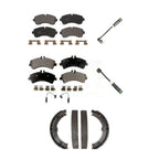 Positive Plus Front Rear Semi-Metallic Disc Brake Pads And Extra Wear Sensors Kit (5Pc) For 2018 Mercedes-Benz Sprinter 3500XD 3.0L With Single Wheels KPW-101872