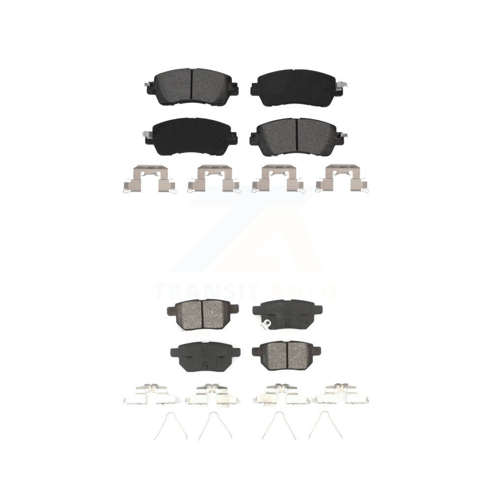 SIM Front Rear Semi-Metallic Brake Pads Kit For 2016-2018 Toyota Yaris Sedan KSM-100718