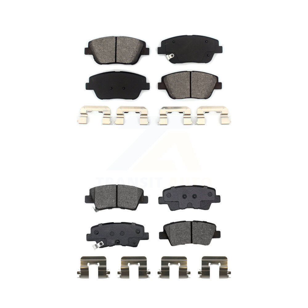 SIM Front Rear Semi-Metallic Brake Pads Kit For 2016 Kia Optima Hybrid EX LX Premium With Electric Parking KSM-100720