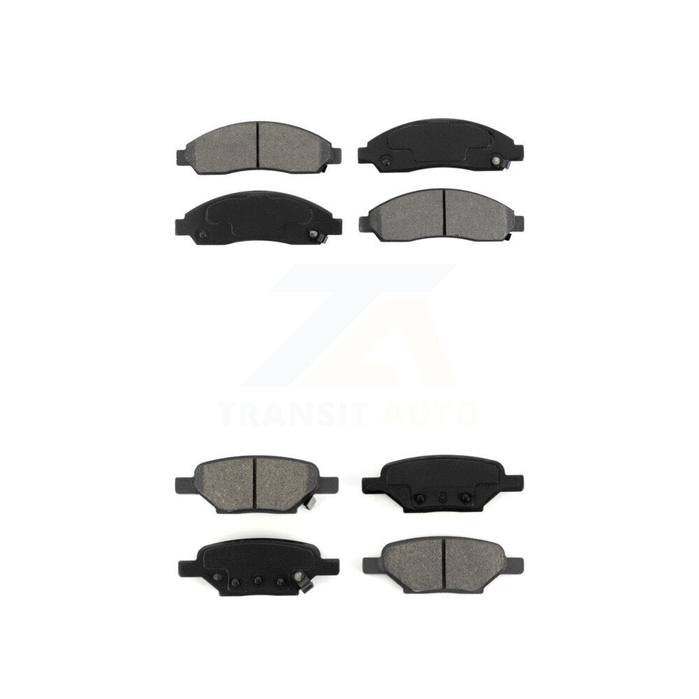 SIM Front Rear Semi-Metallic Brake Pads Kit For 2005 Pontiac G6 With 2 Piston Calipers KSM-100721