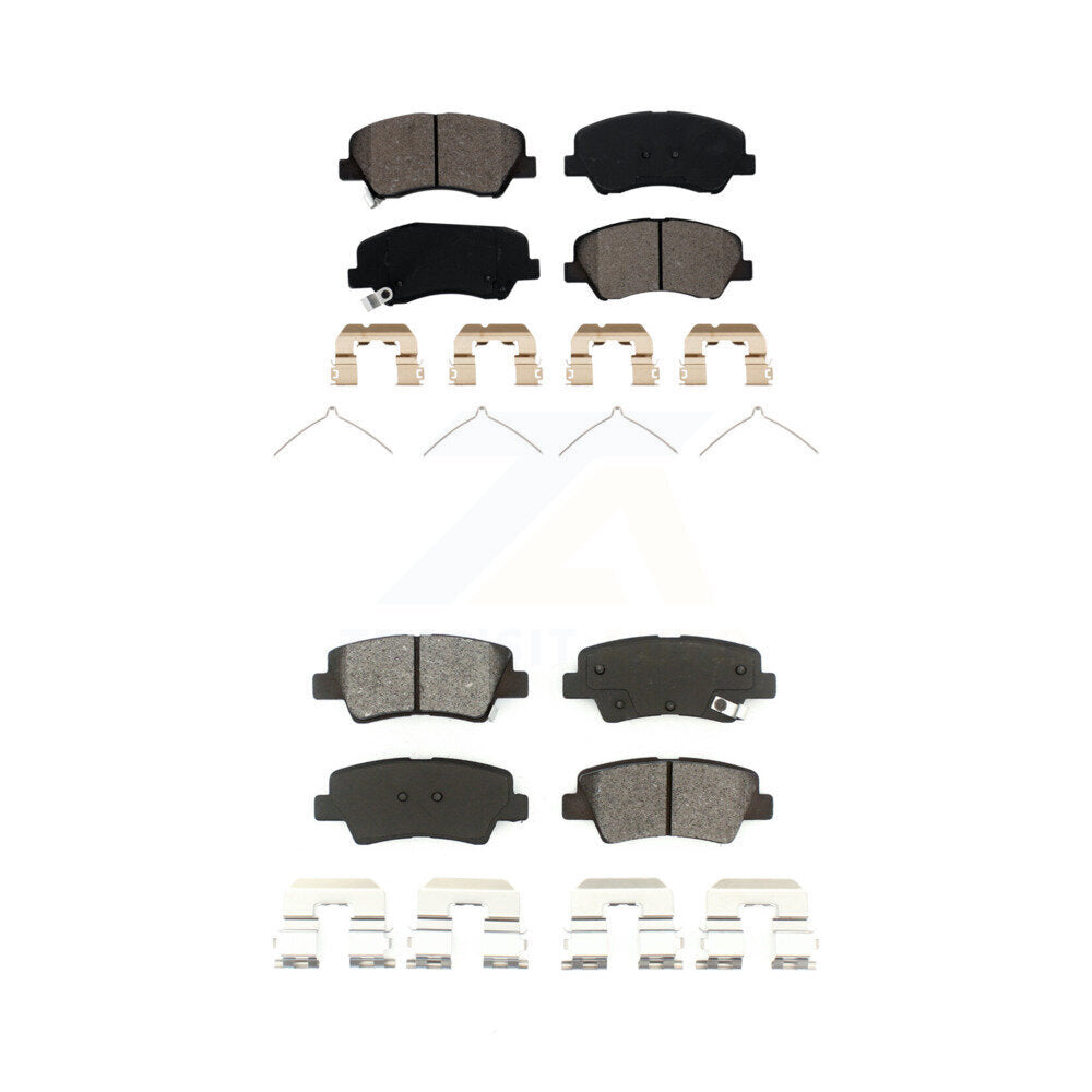 SIM Front Rear Semi-Metallic Brake Pads Kit For 2018 Kia Rio Except Vehicles Manufactured In Mexico KSM-100724