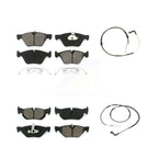 SIM Front Rear Semi-Metallic Disc Brake Pads And Wear Sensor Kit For BMW 328xi 328i KSW-100035