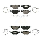 SIM Front Rear Semi-Metallic Disc Brake Pads And Wear Sensors Kit For BMW 328xi 328i KSW-100126