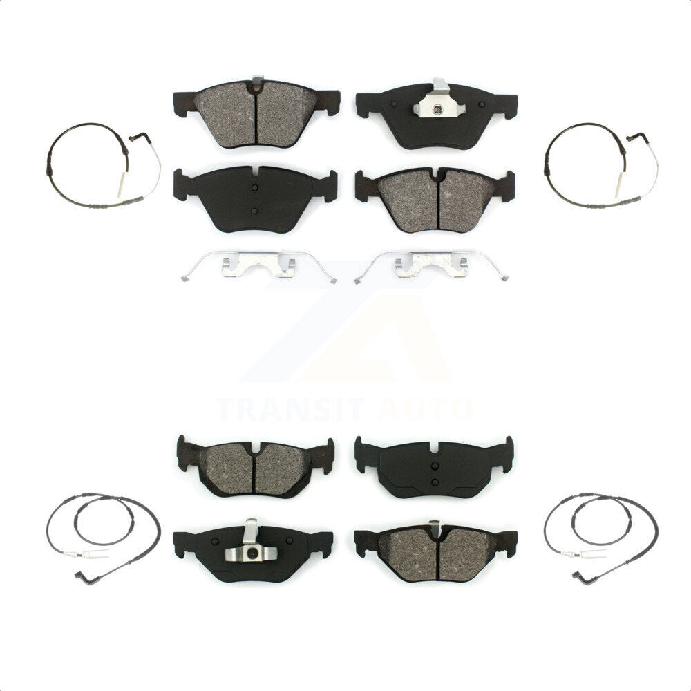 SIM Front Rear Semi-Metallic Disc Brake Pads And Wear Sensors Kit For BMW 328xi 328i KSW-100126
