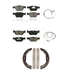 SIM Front Rear Semi-Metallic Disc Brake Pads And Wear Sensor Kit (5Pc) For BMW 328xi 328i KSW-100212