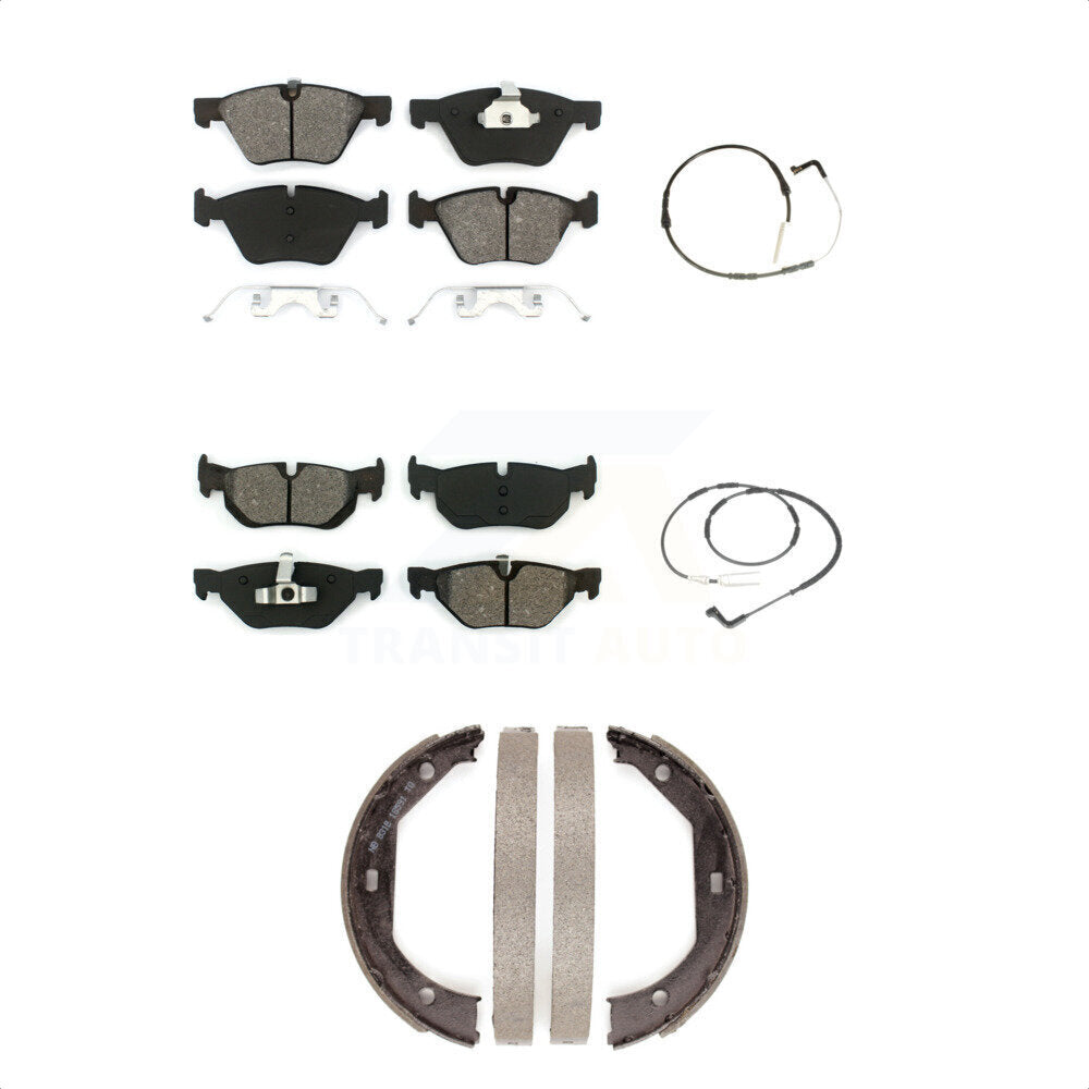 SIM Front Rear Semi-Metallic Disc Brake Pads And Wear Sensor Kit (5Pc) For BMW 328xi 328i KSW-100212