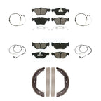 SIM Front Rear Semi-Metallic Disc Brake Pads And Wear Sensors Kit (7Pc) For BMW 328xi 328i KSW-100259