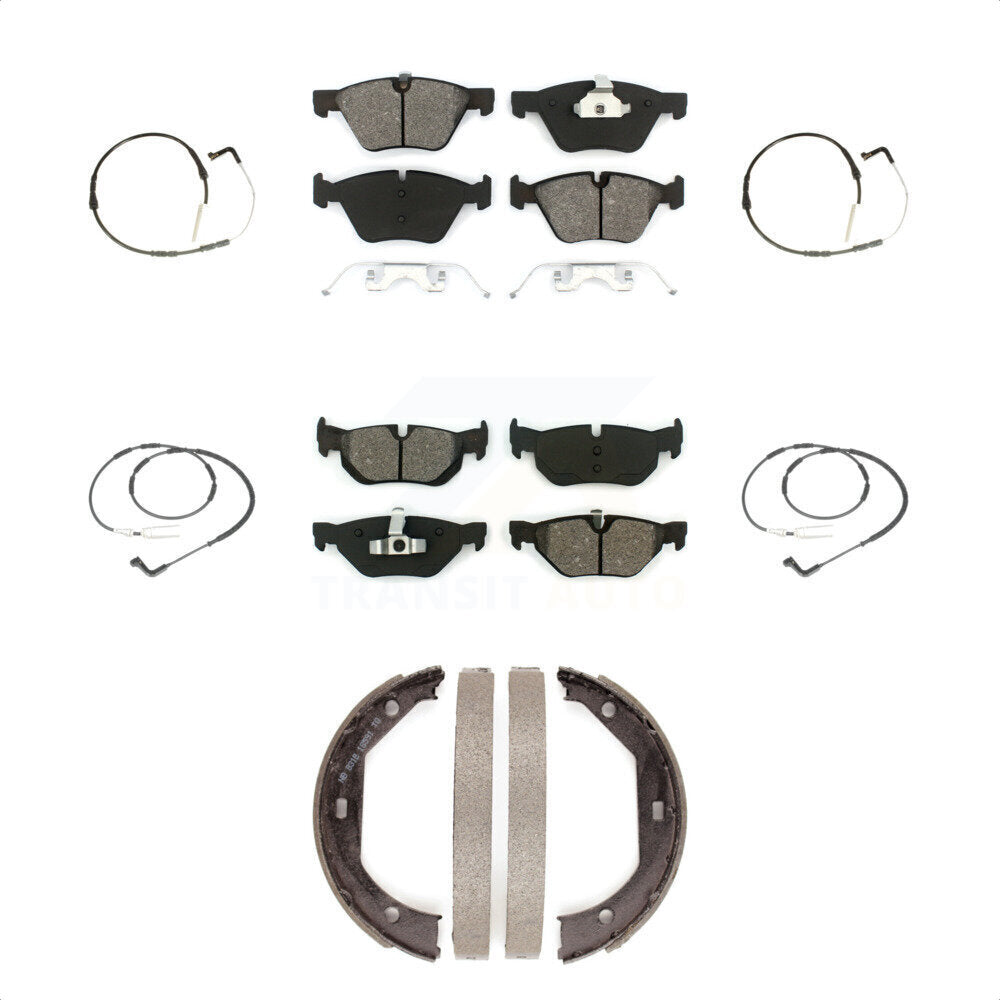 SIM Front Rear Semi-Metallic Disc Brake Pads And Wear Sensors Kit (7Pc) For BMW 328xi 328i KSW-100259