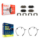 SIM Rear Semi-Metallic Disc Brake Pads And Wear Sensors Kit For Cadillac CT6 KSW-100854