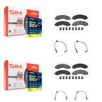 SIM Front Rear Semi-Metallic Disc Brake Pads And Wear Sensors Kit For GMC Chevrolet Silverado 2500 HD Sierra 3500 6.6L KSW-100882