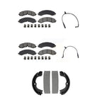 SIM Front Rear Semi-Metallic Disc Brake Pads And Wear Sensor Kit (5Pc) For GMC Chevrolet Silverado 2500 HD Sierra 3500 6.6L KSW-100887