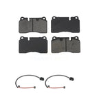 SIM Front Semi-Metallic Disc Brake Pads And Wear Sensors Kit For 2006 Volkswagen Touareg With 330mm Diameter Rotor 2 Piston Caliper KSW-100949