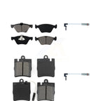 SIM Front Rear Semi-Metallic Disc Brake Pads And Extra Wear Sensors Kit For Mercedes-Benz E320 CLK320 E430 KSW-100956