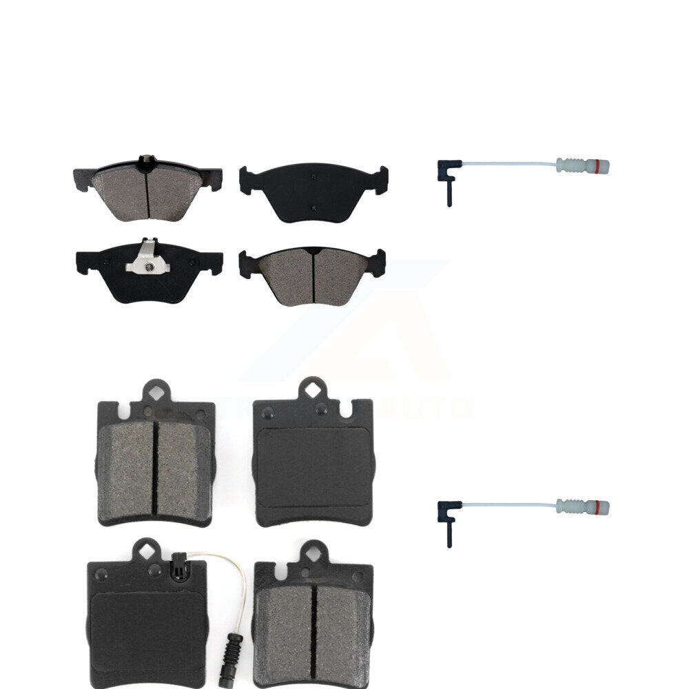 SIM Front Rear Semi-Metallic Disc Brake Pads And Extra Wear Sensors Kit For Mercedes-Benz E320 CLK320 E430 KSW-100956