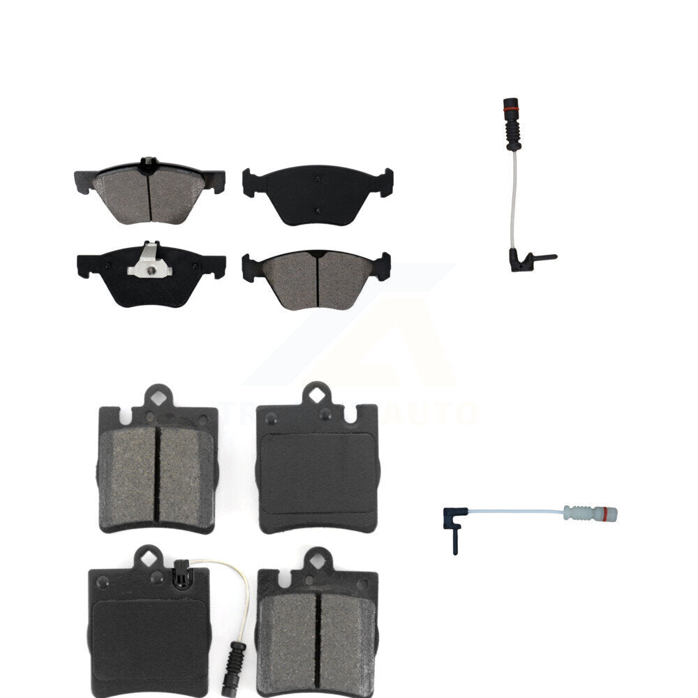SIM Front Rear Semi-Metallic Disc Brake Pads And Extra Wear Sensors Kit For Mercedes-Benz E320 CLK320 E430 KSW-100957