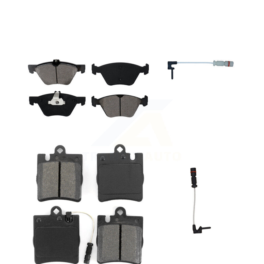 SIM Front Rear Semi-Metallic Disc Brake Pads And Extra Wear Sensors Kit For Mercedes-Benz E320 CLK320 E430 KSW-100958