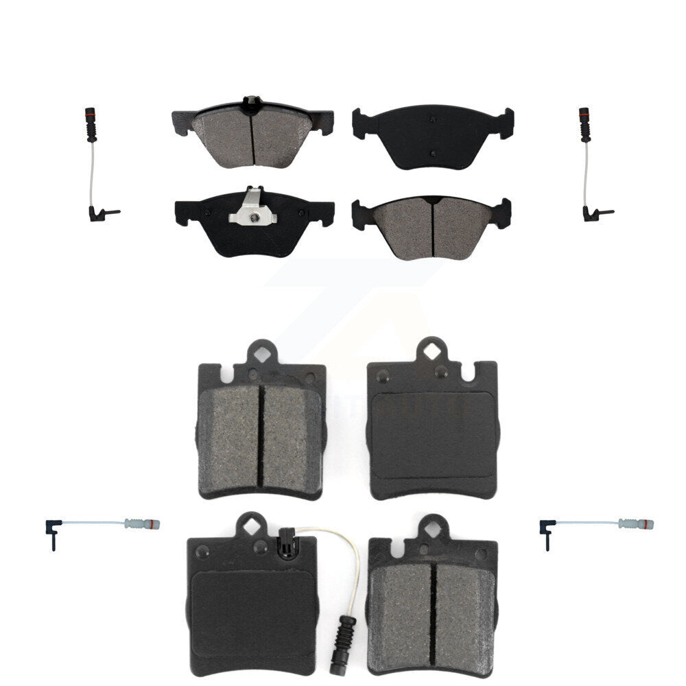 SIM Front Rear Semi-Metallic Disc Brake Pads And Extra Wear Sensors Kit For Mercedes-Benz E320 CLK320 E430 KSW-100971