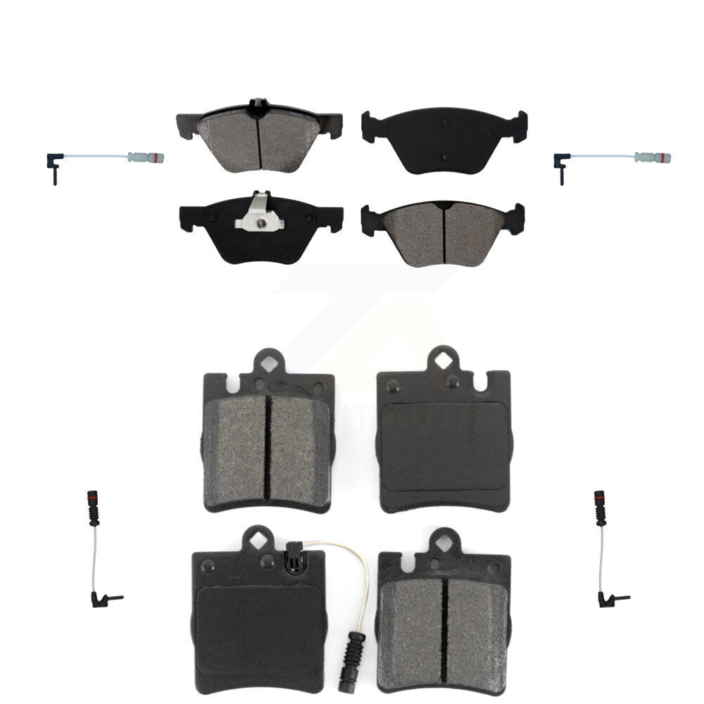 SIM Front Rear Semi-Metallic Disc Brake Pads And Extra Wear Sensors Kit For Mercedes-Benz E320 CLK320 E430 KSW-100972
