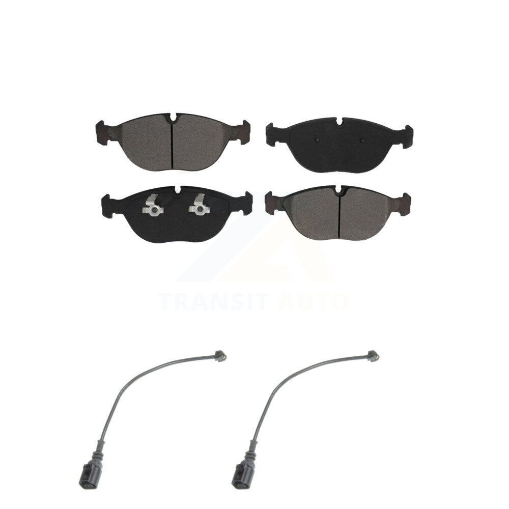 SIM Front Semi-Metallic Disc Brake Pads And Wear Sensors Kit For Audi TT Quattro Volkswagen R32 3.2L KSW-101013