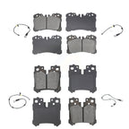 SIM Front Rear Semi-Metallic Disc Brake Pads And Wear Sensors Kit (6Pc) For Lexus LS460 KSW-101048