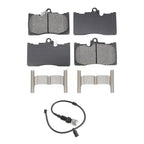 SIM Front Semi-Metallic Disc Brake Pads And Wear Sensors Kit For 2016-2020 Lexus GS350 AWD with 3.5L 380mm Brembo 6 Piston Calipers KSW-101059