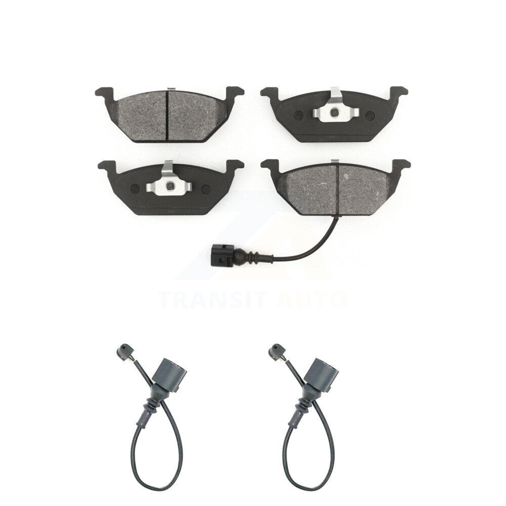 SIM Front Semi-Metallic Disc Brake Pads And Extra Wear Sensors Kit For 2004 Volkswagen Golf 2.0L 1.9L KSW-101063