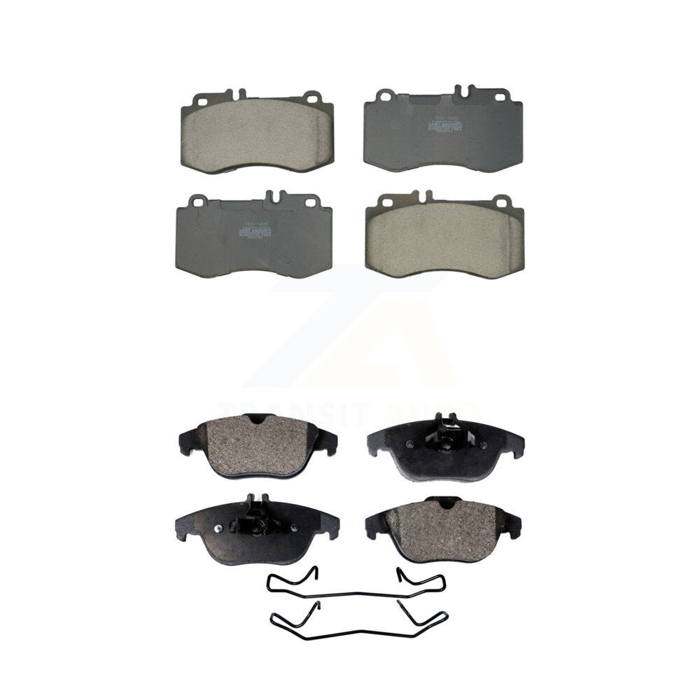 TEC Front Rear Ceramic Brake Pads Kit For Mercedes-Benz E350 E400 With 344mm Diameter Rotor Convertible/Coupe KTC-100946