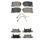 TEC Front Rear Ceramic Brake Pads Kit For Porsche Cayenne With Composite Brakes 415mm Diameter Rotor KTC-100954