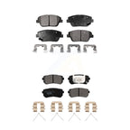 TEC Front Rear Ceramic Brake Pads Kit For 2016 Kia Optima Hybrid EX LX Premium With Manual Parking KTC-100955