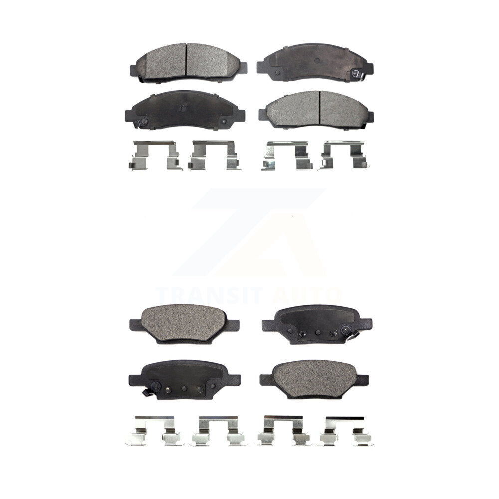TEC Front Rear Ceramic Brake Pads Kit For 2005 Pontiac G6 With 2 Piston Calipers KTC-100963