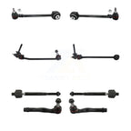 TOR Front Suspension Lower Rearward Control Arm And Ball Joint Assembly Steering Tie Rod End Stabilizer Bar Link Kit (8Pc) For 2018 Mercedes-Benz E400 Coupe with AWD - Left Right Side KTR-105823