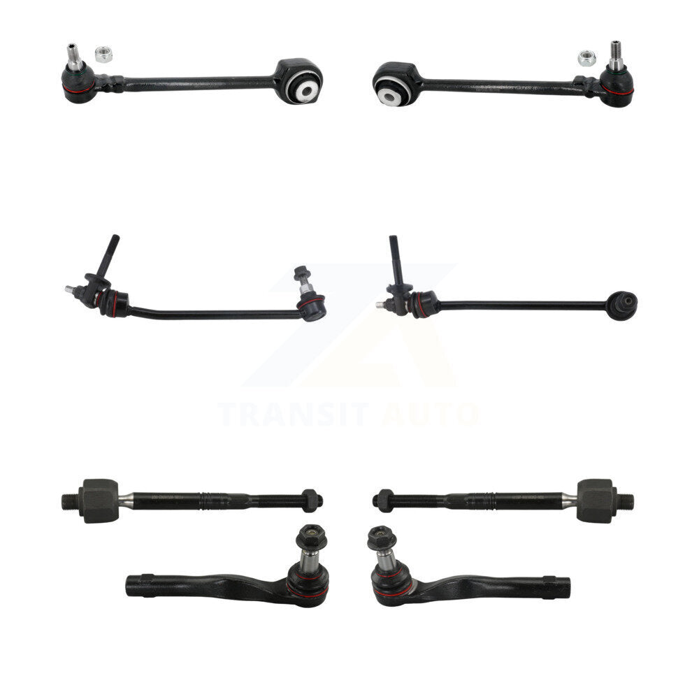 TOR Front Suspension Lower Rearward Control Arm And Ball Joint Assembly Steering Tie Rod End Stabilizer Bar Link Kit (8Pc)