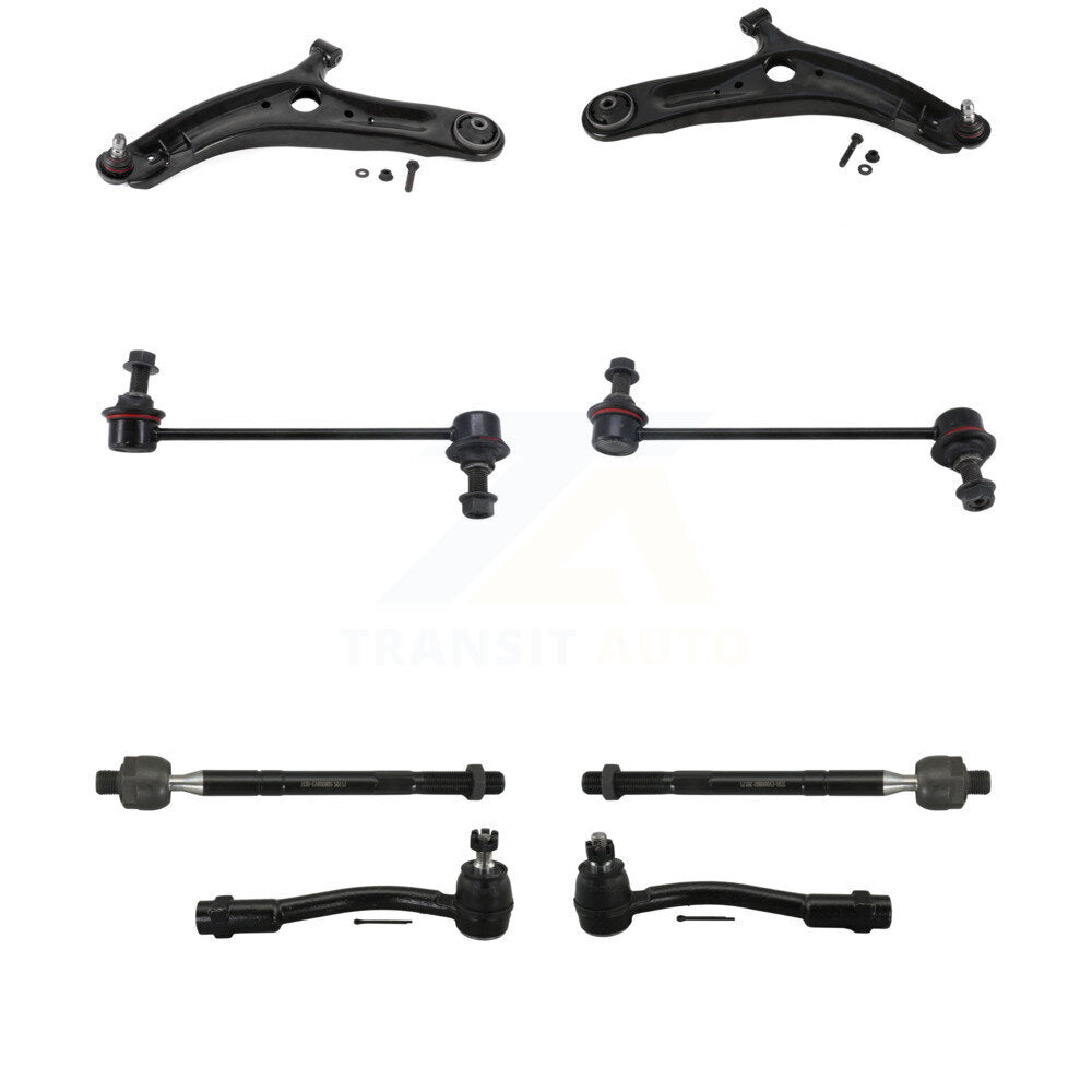 TOR Front Suspension Lower Control Arm And Ball Joint Assembly Steering Tie Rod End Stabilizer Bar Link Kit (8Pc) For