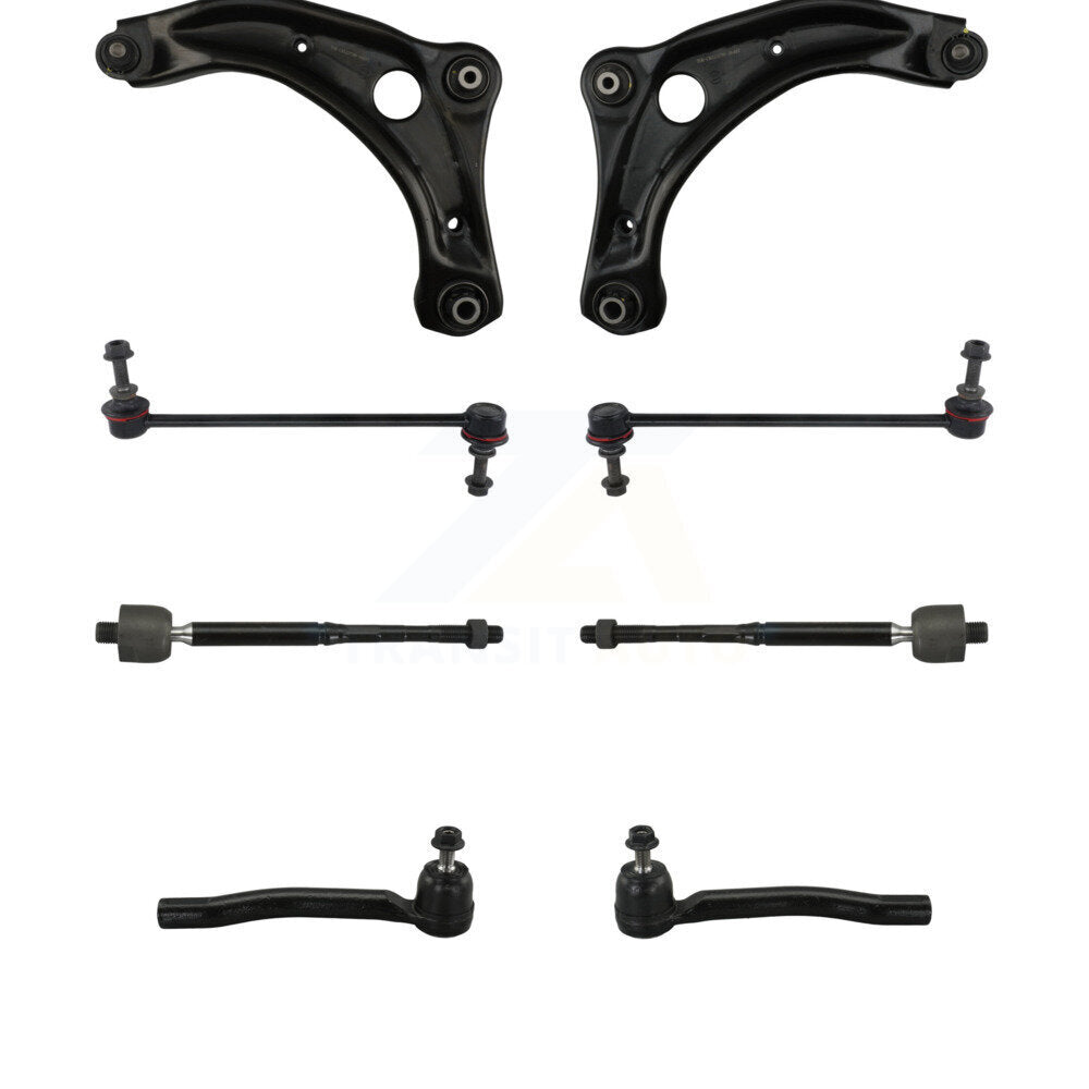 TOR Front Suspension Lower Control Arm And Ball Joint Assembly Steering Tie Rod End Stabilizer Bar Link Kit (8Pc) For